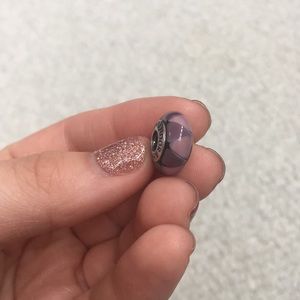 Pandora Pink and Purple Glass Charm